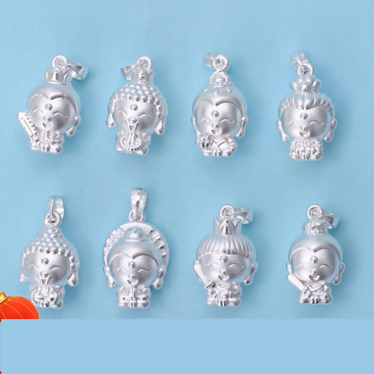 

Подвеска-талисман из стерлингового серебра 999 пробы с изображением Будды Вайроканы Самантабхадры, Бодхисаттвы-хранителя, посвященного году рождения по китайскому зодиаку