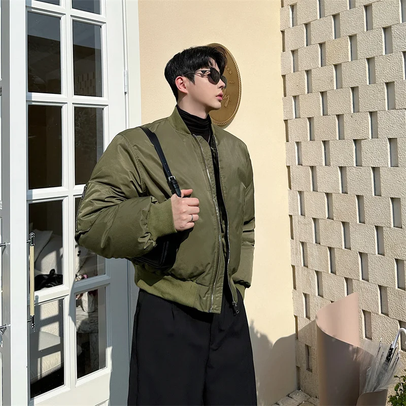 

Мужская хлопковая куртка-бомбер в американском уличном стиле, утепленная, повседневная, молодежная, зимняя верхняя одежда