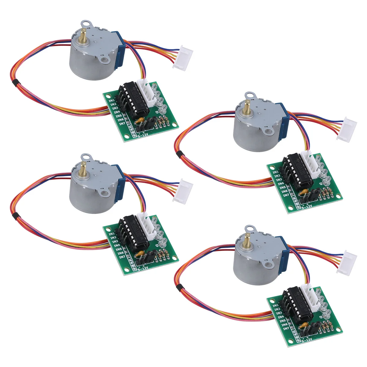 

4 set 5V Stepper Motor Uln2003 Driver Board Compatible For Arduino Raspberry B Phase Led Indicator 3D Printing