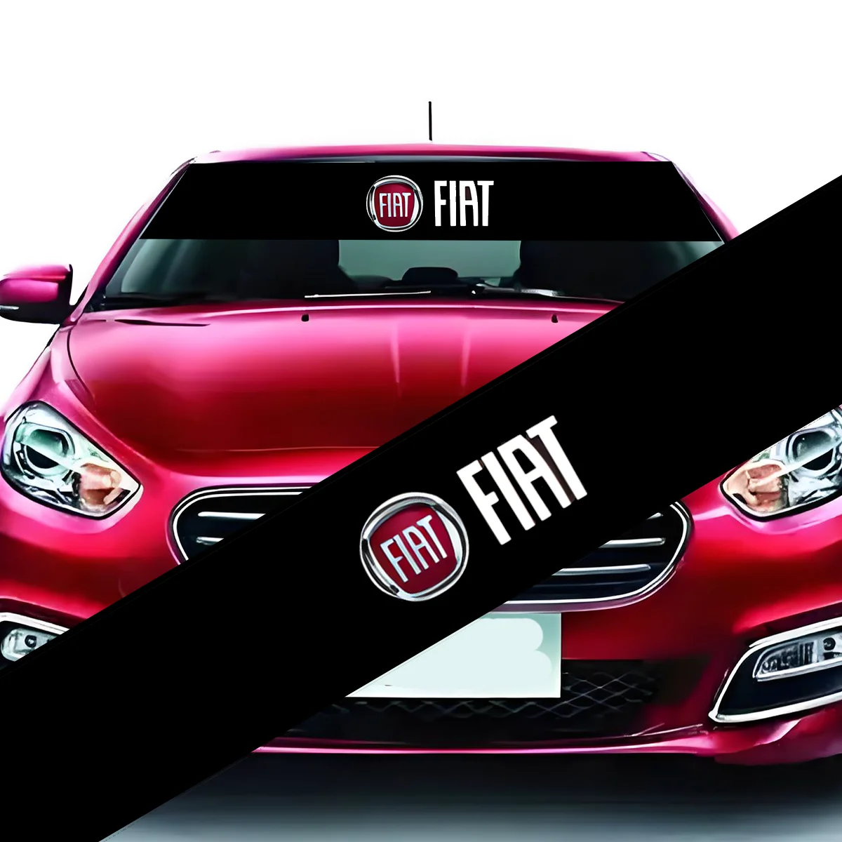 Car Stickers Sunshade Stickers Front Windshield Decorative Decals For Fiat 124 125 500 Abarth Palio Punto Stlio Tipo Panda Doblo