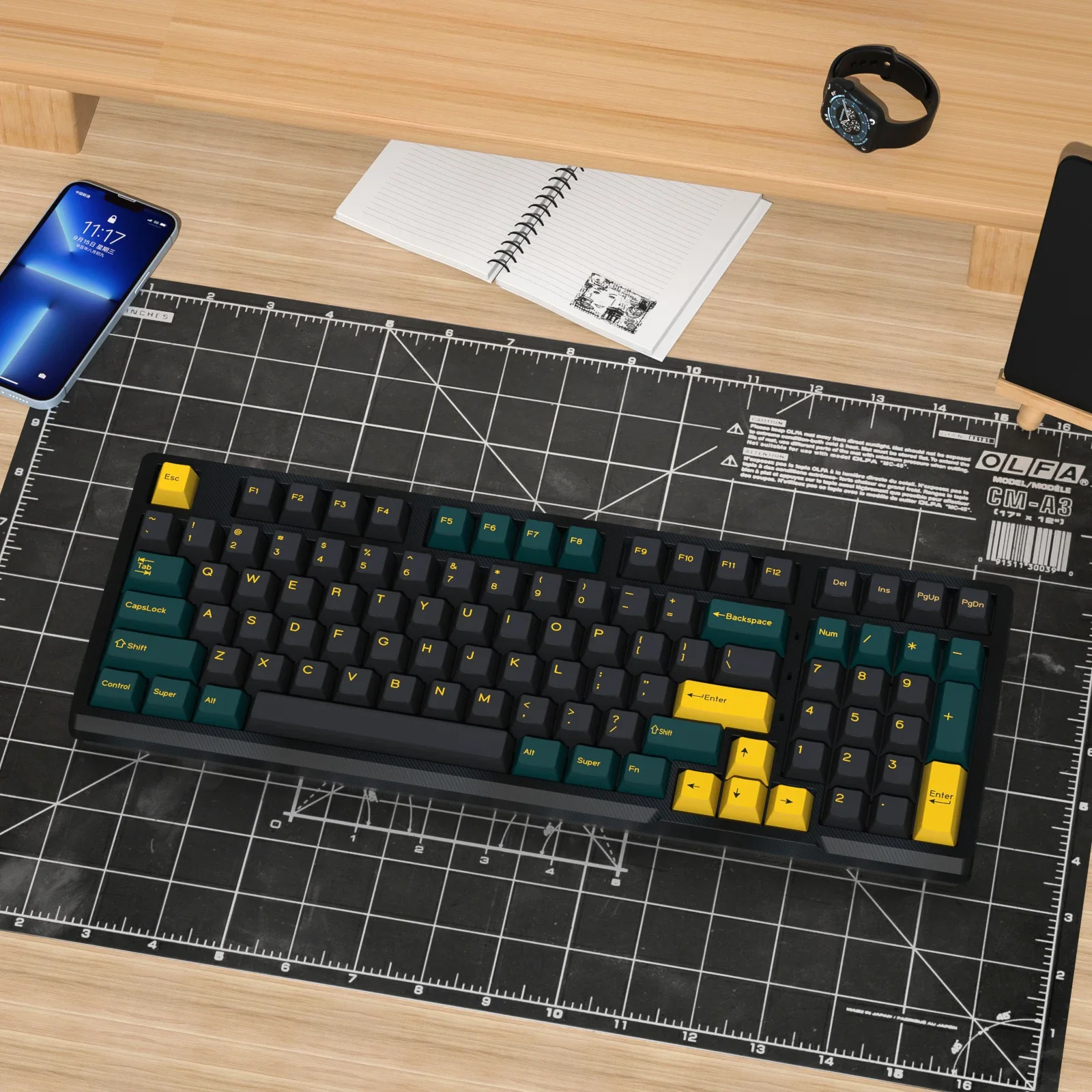 KBDiy 176 مفتاحًا/مجموعة PBT GMK Marrs Green Keycap مخصص مزدوج النار الكرز الشخصي Keycap للوحة المفاتيح الميكانيكية ISO DIY MX Switch #6