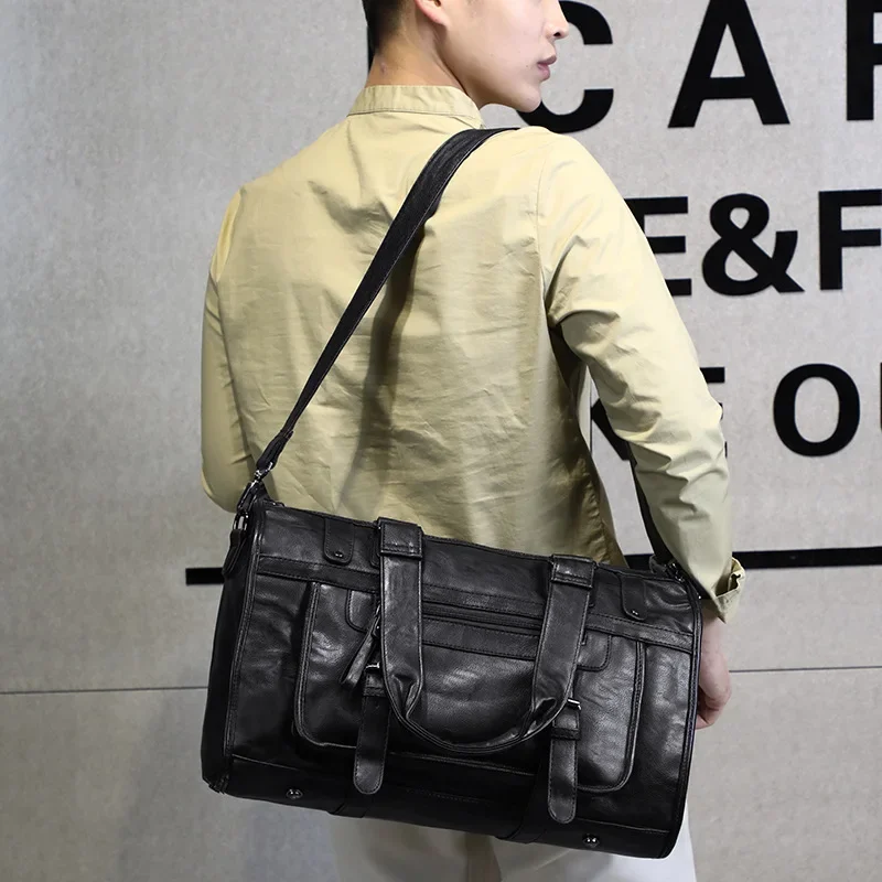 Perfect Laptop Bag Large Capacity Business Commute Briefcase Short Trip Luggage Storage Bag Shoulder Messenger