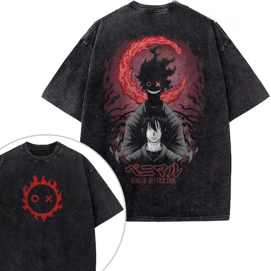Fire Force Shinmon Benimaru T Shirt Men Women Cotton Graphic Printed Short Sleeve Gothic Retro Oversized Summer 2026 Hot Sale