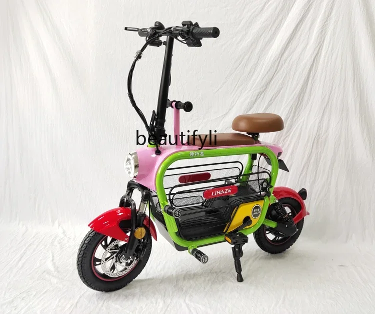 Electric Bicycle Folding Scooter Electric Scooter Mini Small Car with Pet Dog