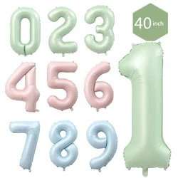 1Pc Large 40inch Number 1-9 Foil Balloons for Kid Boys Girls Crown Happy Birthday Balloon Baby Shower Decor Supplies