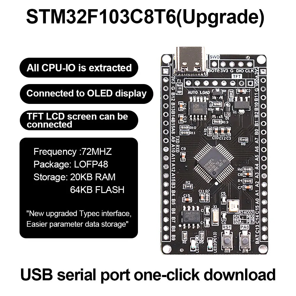 STM32F103C8T6 Core Learning Board STM32F103C8T6 ARM STM32 Minimum System Development Board Module For Arduino