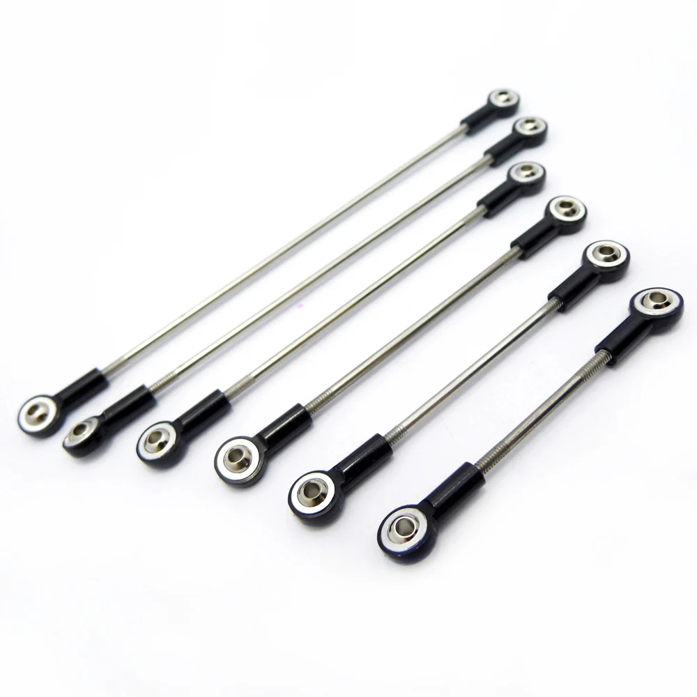 1PC 2mm Ball Head Joint M2 Stainless Steel Metal Push Rod Tie Rods Linkage for RC Truck Climbing Car Helicopter Boat Robot