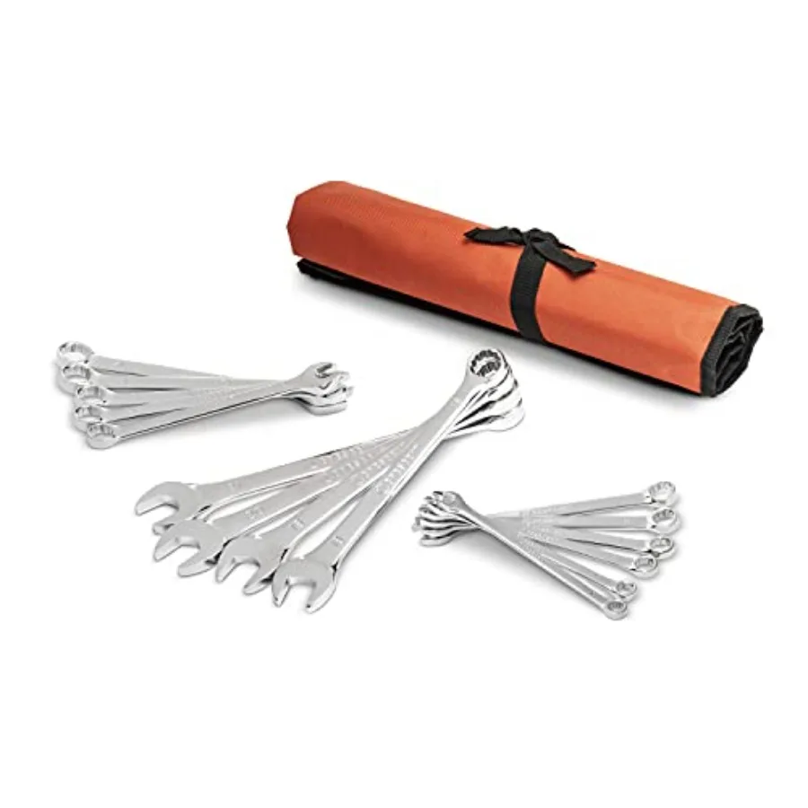 

Набор комбинированных метрических ключей из 15 предметов с 12-гранным профилем и чехлом-рулоном - CCWS5-05