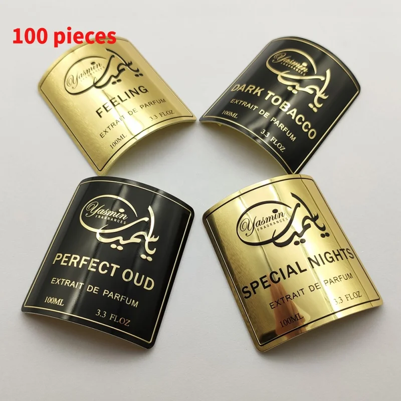 

10 0.Zhang.Custom.Perfume Private Labels Custom Design Luxury Perfume Bottle Glass Aluminum Sticker Metal Labels Bottl