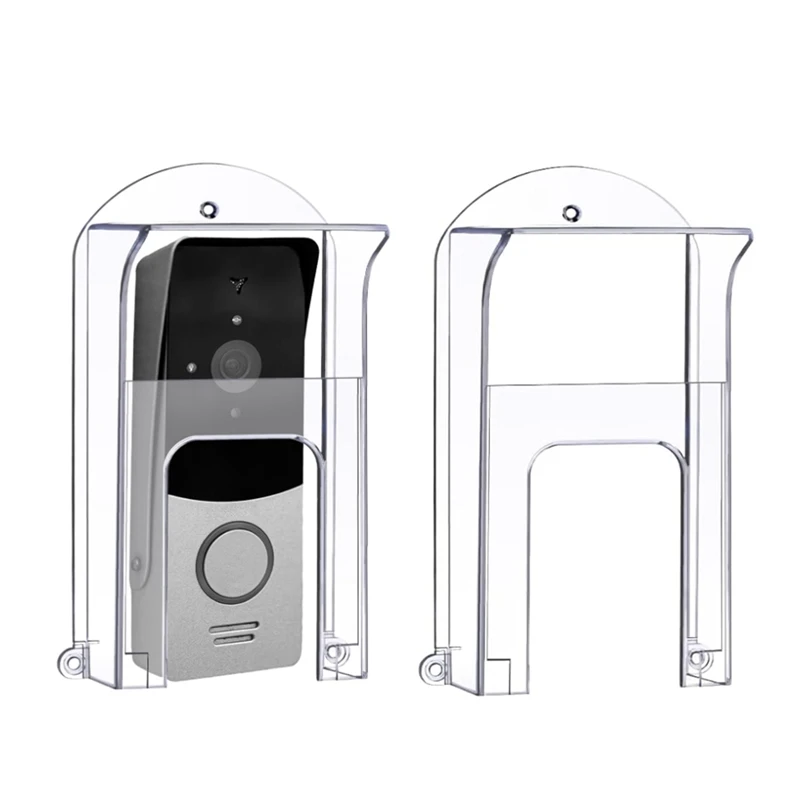 2Pcs Transparent Plastic Doorbell Rain Cover Doorbell Waterproof Protector Doorbell For Ring 1/2/3/4/Pro/Pro 2/Wyze