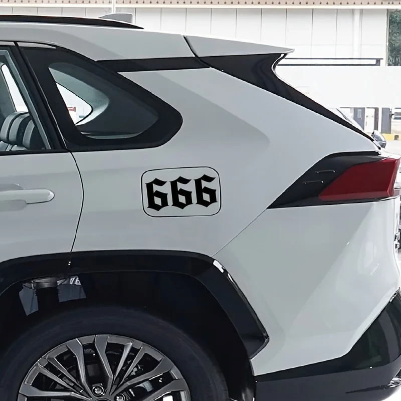 3 6-digit Car Stickers, Suitable for Pasting on Items Such as Cars, Motorcycles, Laptops, Refrigerators, Etc