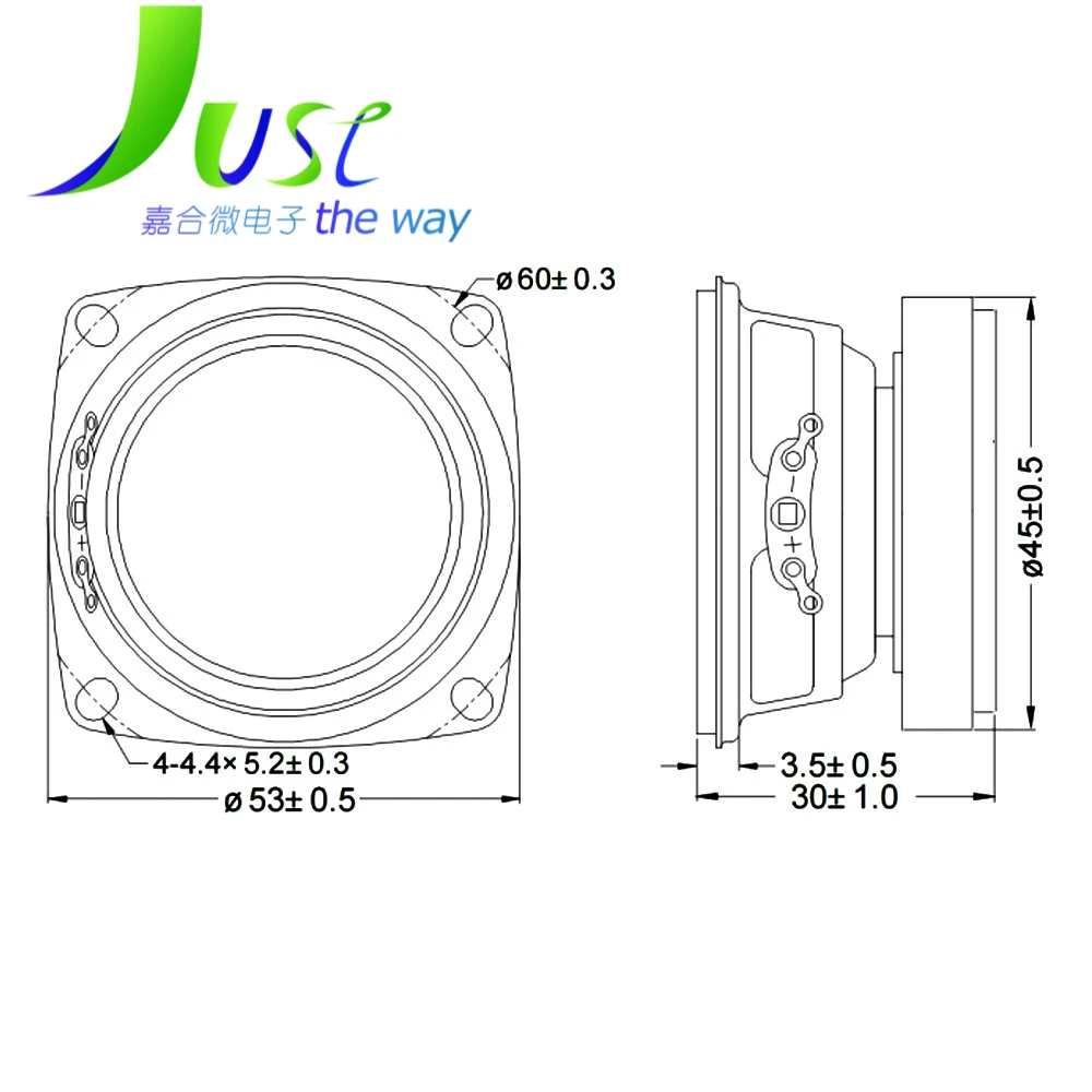 2PCS 2 Inch 52MM 45MM Magnet Mini Audio Portable Bass Speakers 53MM 4 Ohm 3W  Bluetoth Treble Loudspeaker Home Sound System DIY