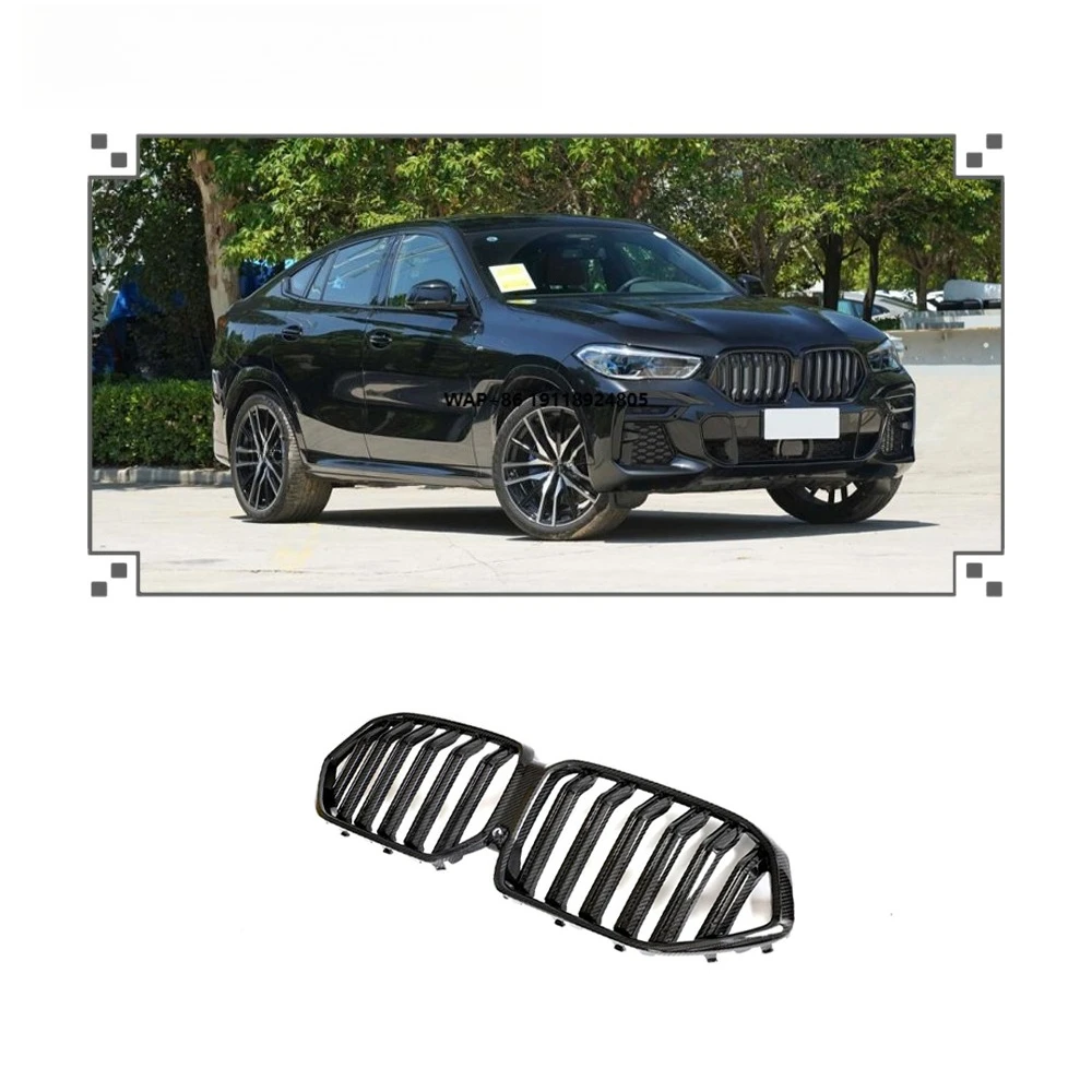 

High Quality Dry Carbon Fiber Front Bumper Grill for G06 X6 F96 X6M 2020-2021 Kidney Grille