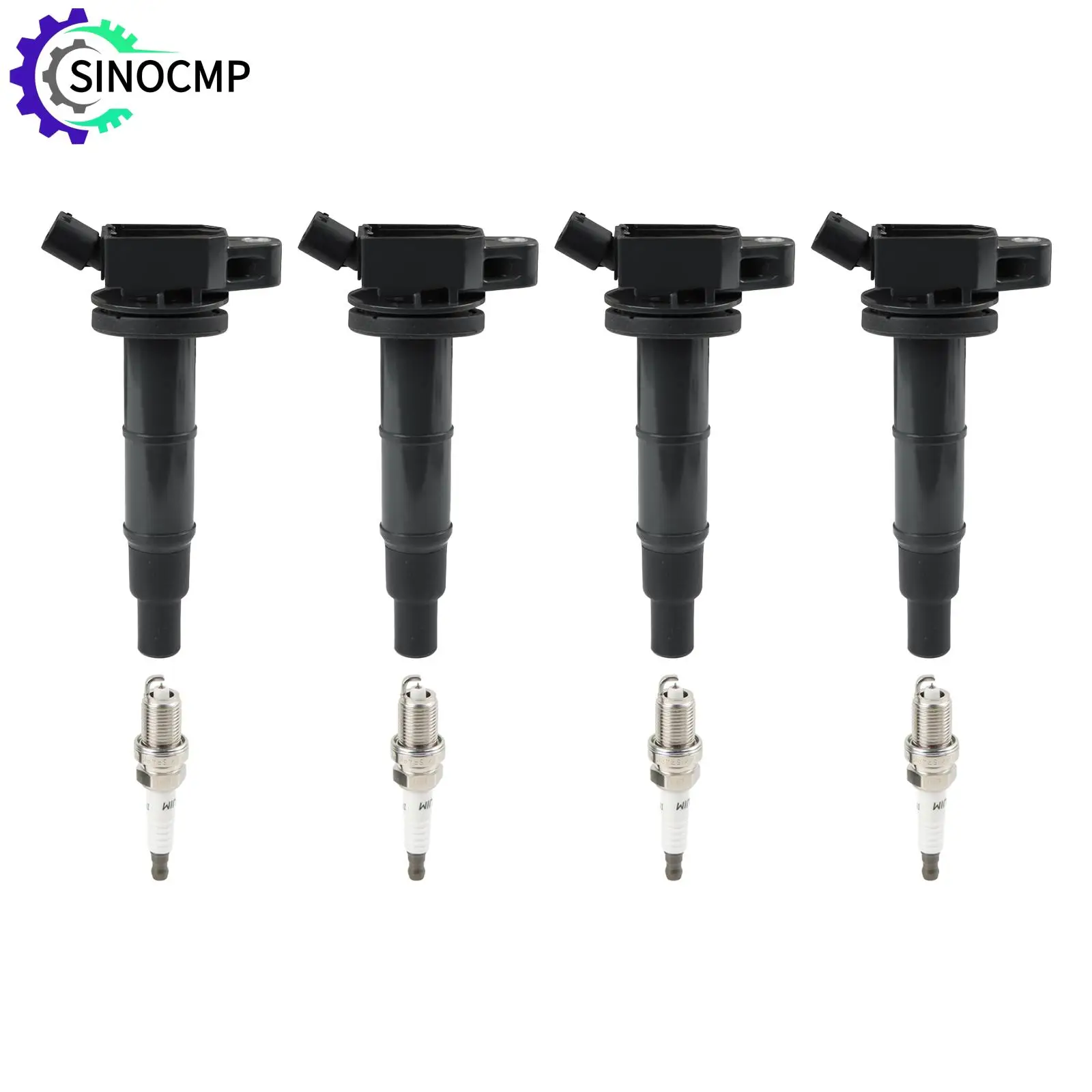 4 قطعة ملفات تشغيل محرك السيارات و إيريديوم اعة ل 02-11 تويوتا كامري هايلاندر RAV4 ماتريكس سليل tC لكزس HS250h بونتياك فيبي UF333 #1