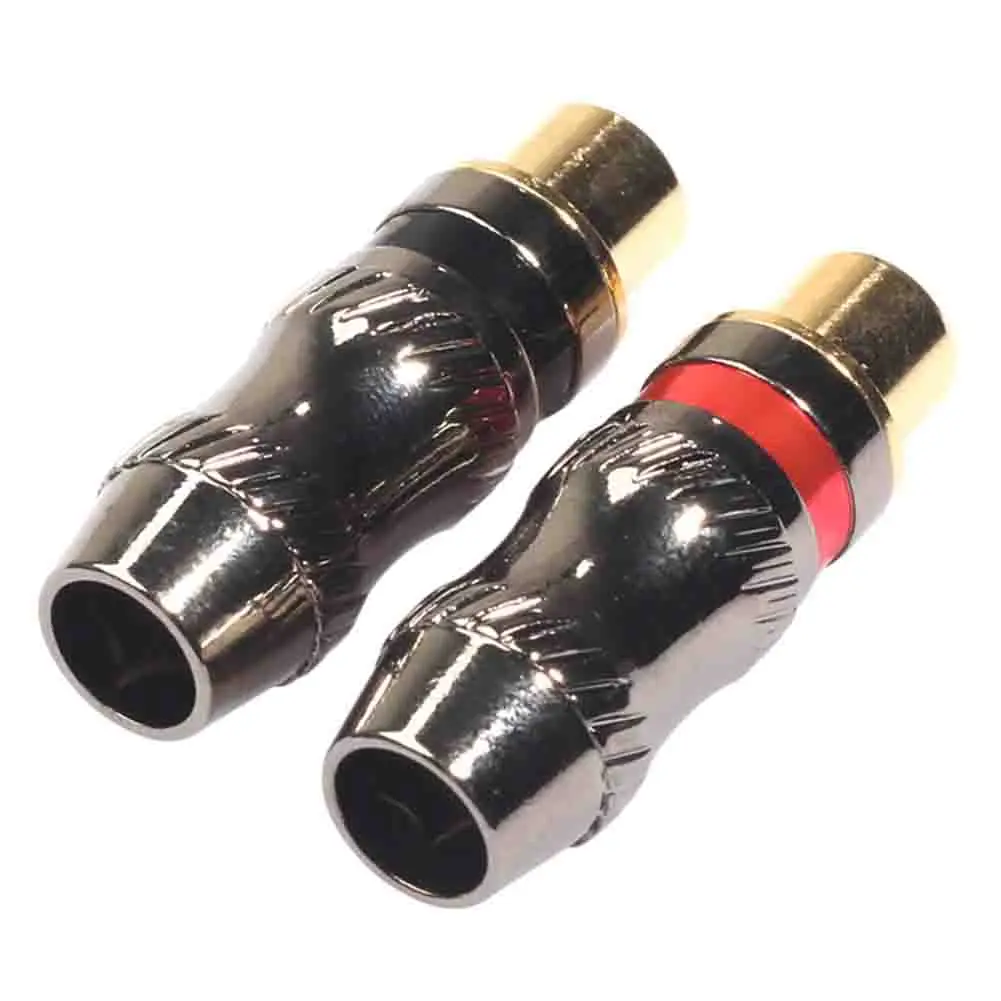 2PCS For RCA Female Solder Type Connector Gold Plated for Reliable Audio Video Connection Compatible with 6.5 6.8mm Cables