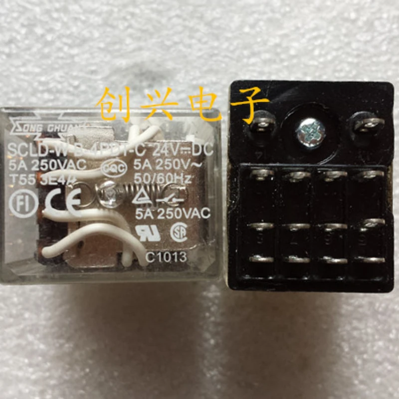 

（Brand New Original）1pcs/lot 100% original genuine relay:SCLD-W-B-4PDT-C 24VDC 24V 14pins Intermediate relay