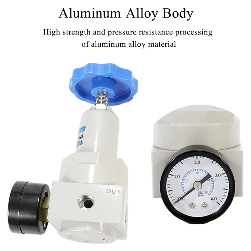 QTYH-08 10 15 Air Compressor High Pressure Pressure Reducing Valve Air Pump Pneumatic Regulator, Gas Pressure Regulating Valve