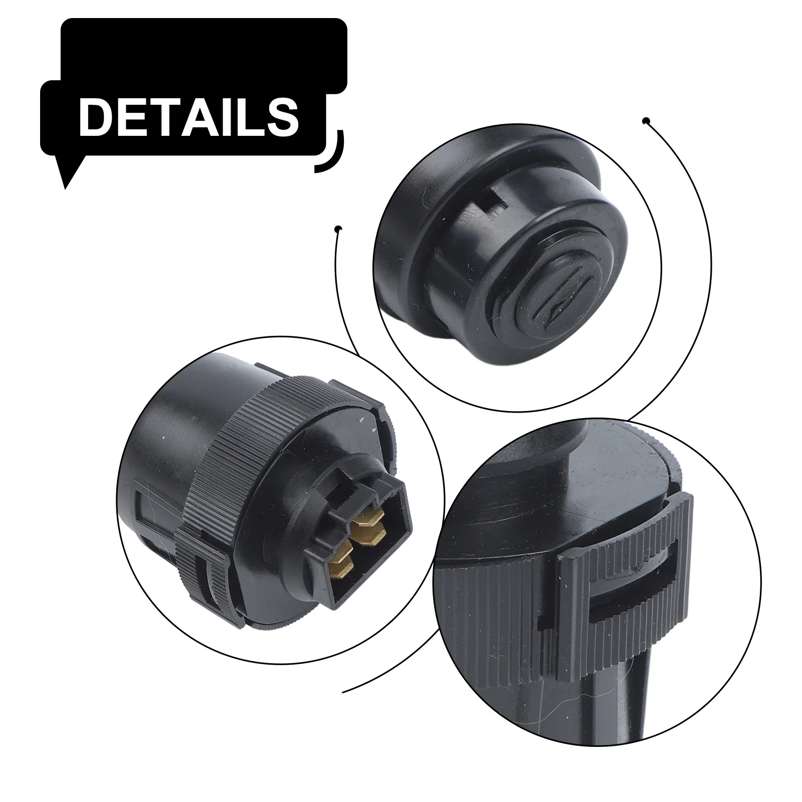6*6*6cm Mower Ignition Switch Ignition Switch K3281-62100 Black Plastic Construction Compact Size Ignition Switch
