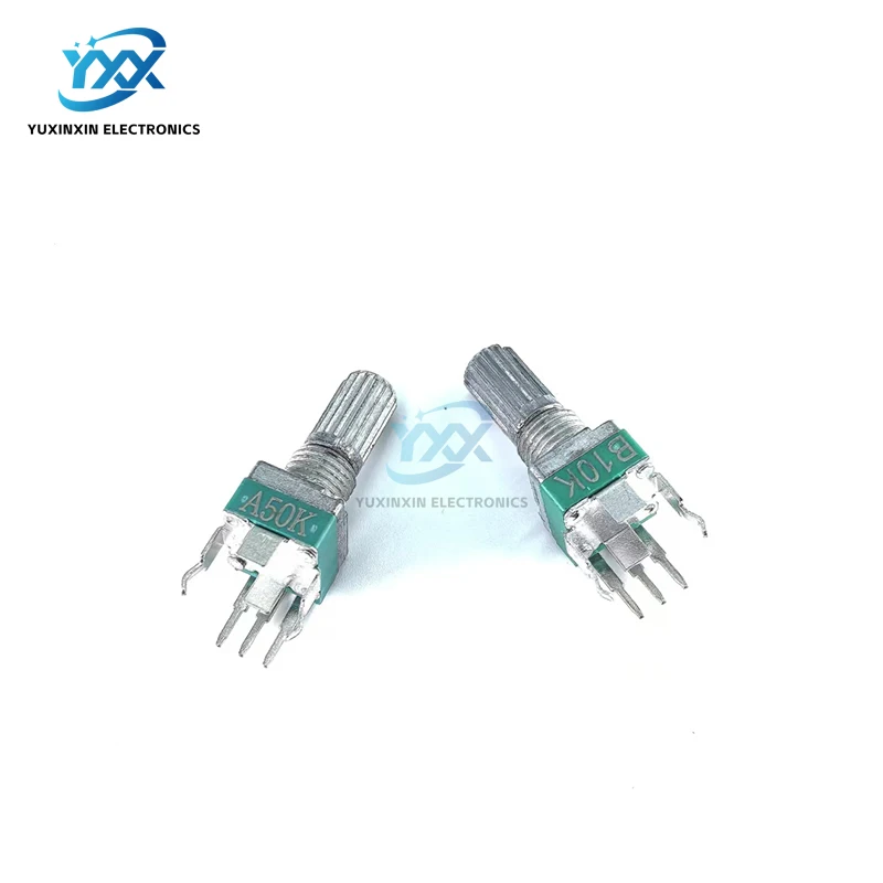 10 قطعة مقياس جهد دقيق عمودي واحد R097 RK097 مع قوس ، مقبض 15 مللي متر ، بدون تروس ، 3 أقدام A/B10K 2K 5K100K + غسالة الجوز #6