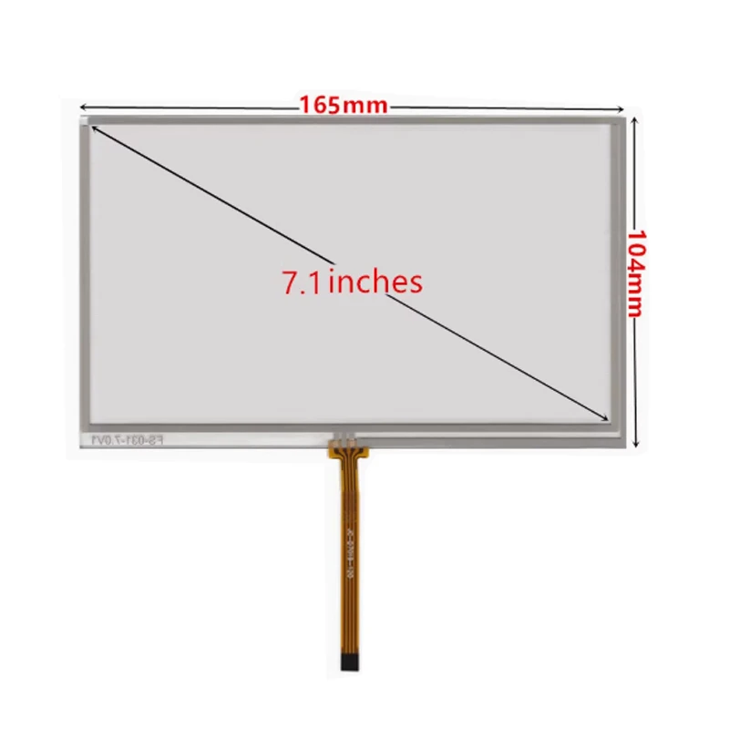 7.1inch 4-wire 165X104MM Resistive Touch Screen GPS Navigation Handwriting External Screen Multimedia Industrial Glass