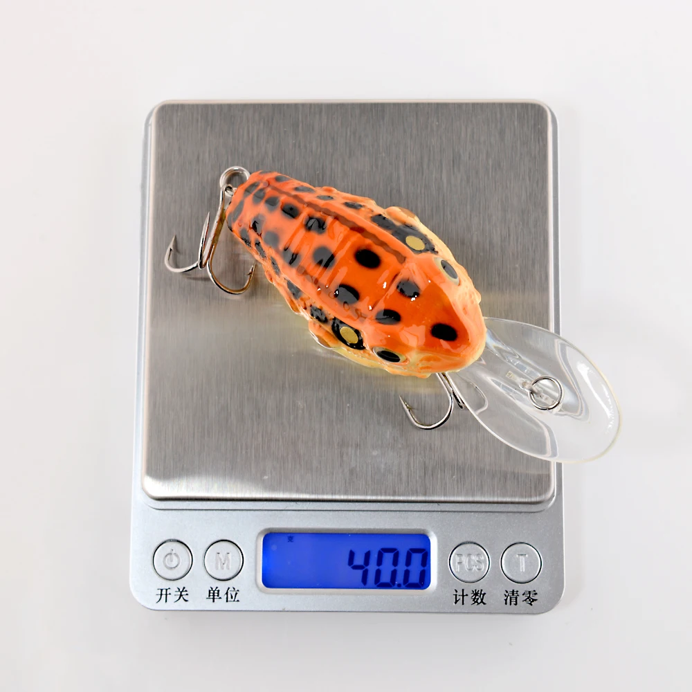

Biomimetic LED Thunder Frog Egg Frog Set Double Hook Roadbait Roadbait Roadbait 115mm 40g Hard Plastic Fishing Lures