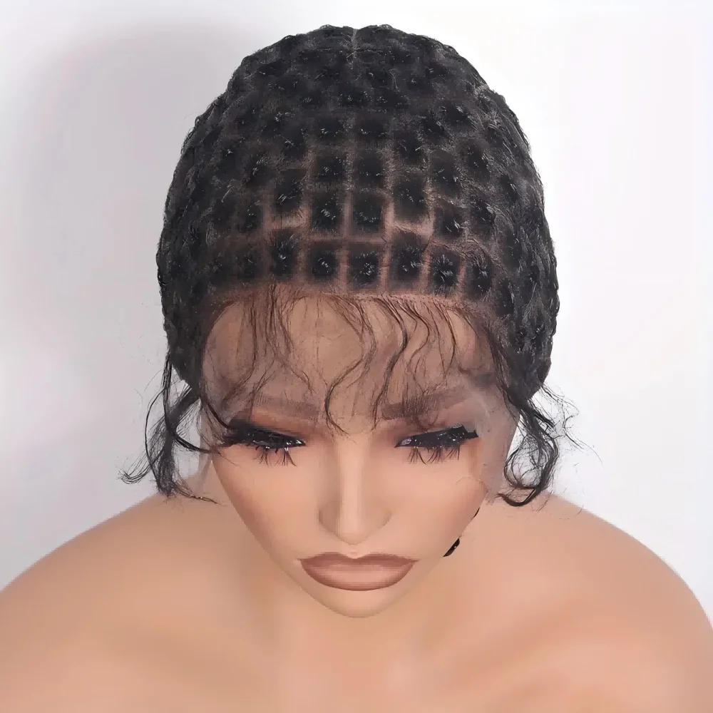 1PC Double Lace Braided Wig Cap DIY Wig Cap for Crochet Hair Extension with Baby Hair Wig Making Sew in Crochet Braided Cap