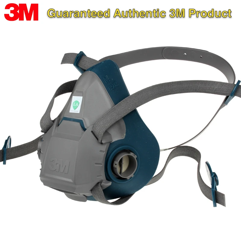 3M 6502 Reusable Half Face Mask Respirator Professional Silicone Safety Mask for Painting Spraying Chemical Gas Dust Protection