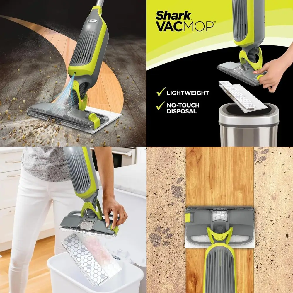 

Беспроводной многофункциональный пылесос-швабра для уборки пола с 2 одноразовыми насадками и чистящим средством, светло-серый/зеленый (восстановленный)