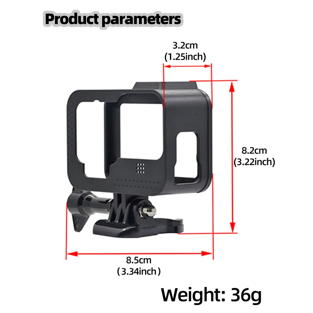 For GoPro Frame Mount Housing Case With Hot Shoe Interface Protective Frame Case For GoPro Hero 12 11 10 9 GoPro Accessories