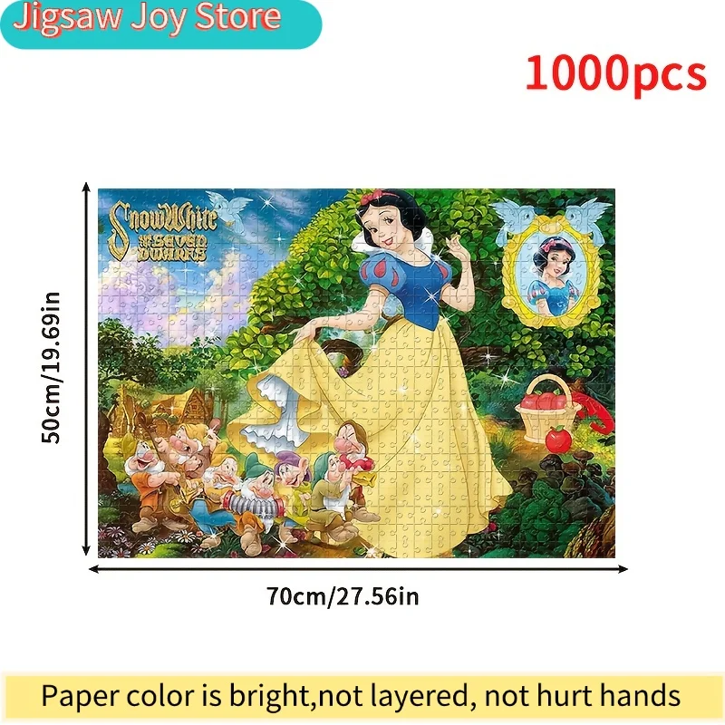 Puzzle de 1000 pièces Blanche-Neige et les Sept Nains - Art de la Mosaïque Officiellement Licencié avec des Couleurs Vibrantes, Carton Épais &