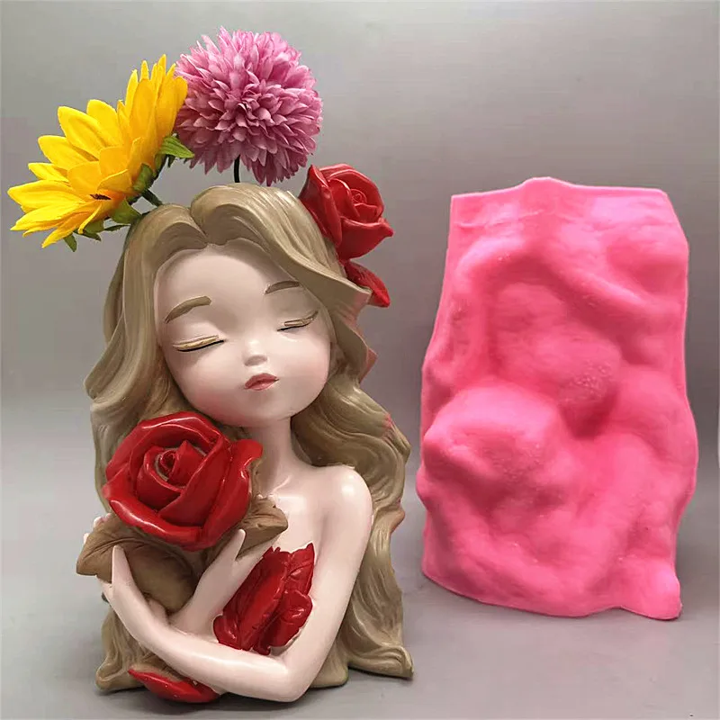 

Креативная и милая силиконовая форма «Роза» для цветочного горшка, для изготовления декора из гипса, смолы, цемента, для дома и балкона, бетонные формы