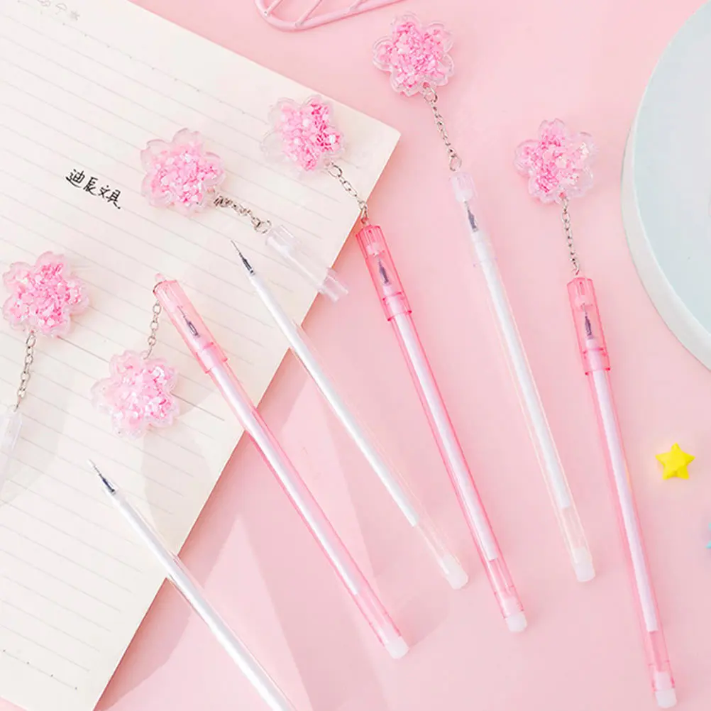 8pcs Charm Ballpoint Pens Smooth Writing Full Needle Tube For Office School Study Supply Portable Multi-Function Gel Pen