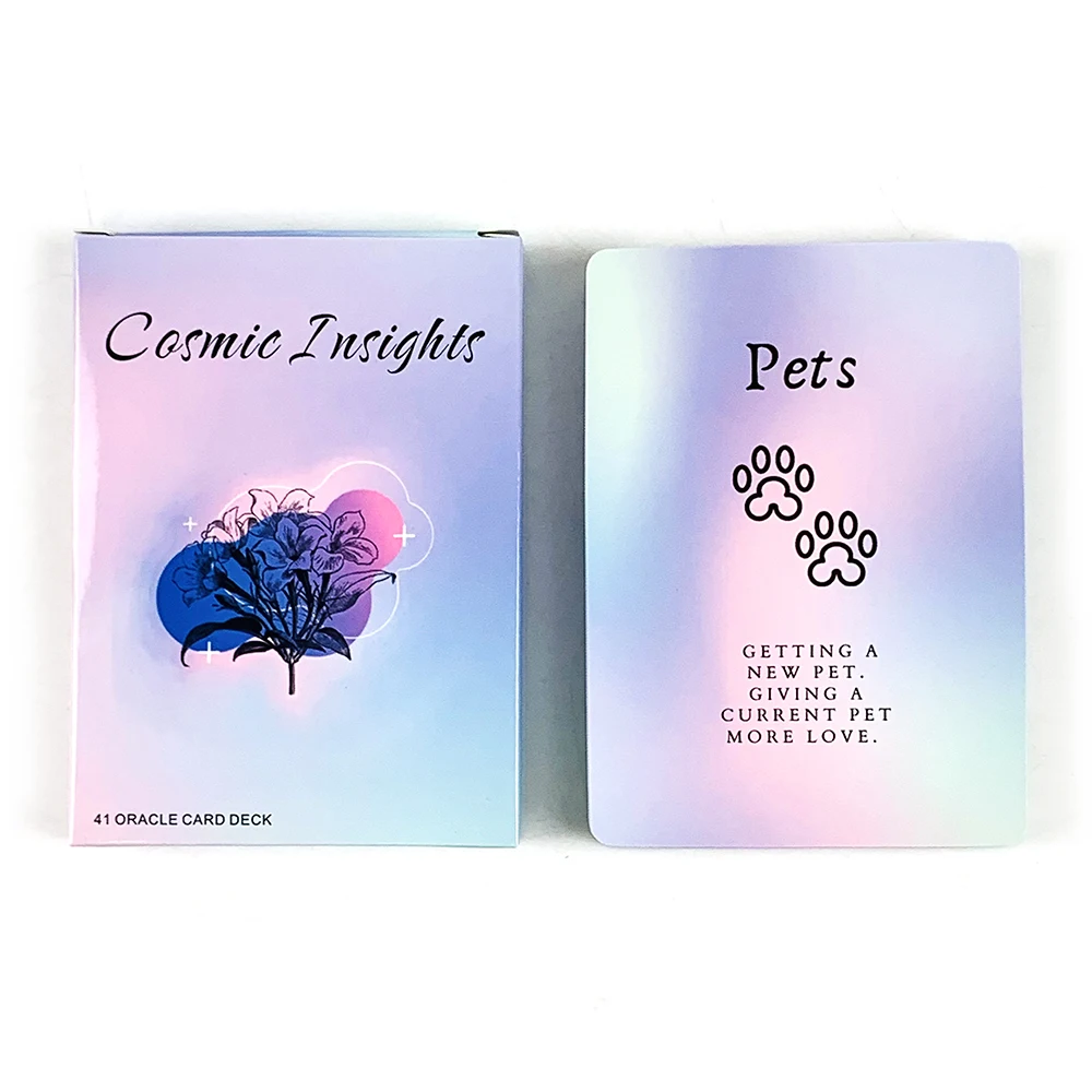 Cosmic Insights, jeu de cartes d’oracle : 41 cartes d’oracle exquises, version anglaise, jeu de divination, jouet, jeu de cartes pour divertir et animer les fêtes.