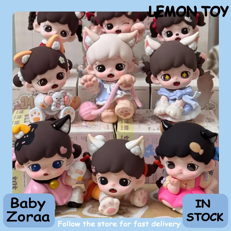 

Genuine Baby Zoraa Meow Eat Face Series Blind Box Cute Mini Figurines Collection Desktop Ornament Fashion Trend Gift