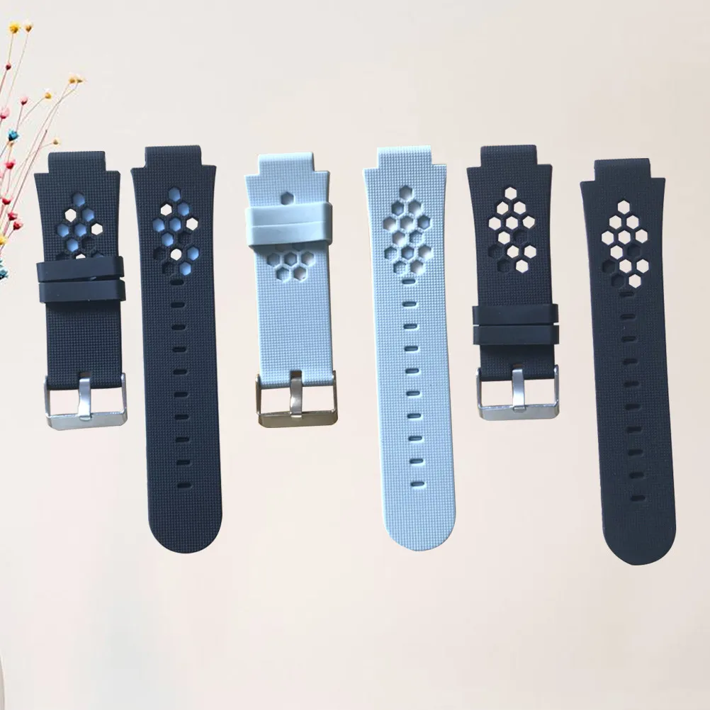 Kids Silicone Watch Bands 3 Pack Soft Smooth Ergonomic Replacement Straps for Childrens Smart Watches Blue