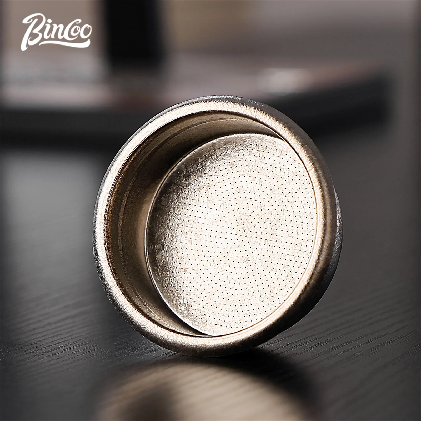 Bincoo Titanium Precision Portafilter Basket 58.5mm Professional Espresso Extraction Tool for Even Coffee Grounds Distribution