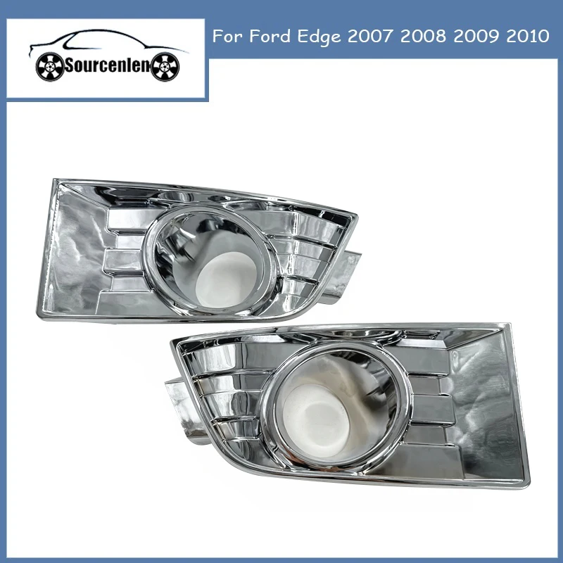 

For Ford Edge 2007 2008 2009 2010 Fog Lamp Chrome Bezel Front Fog Light Cover 7T4Z17E810B 7T4Z17E811B