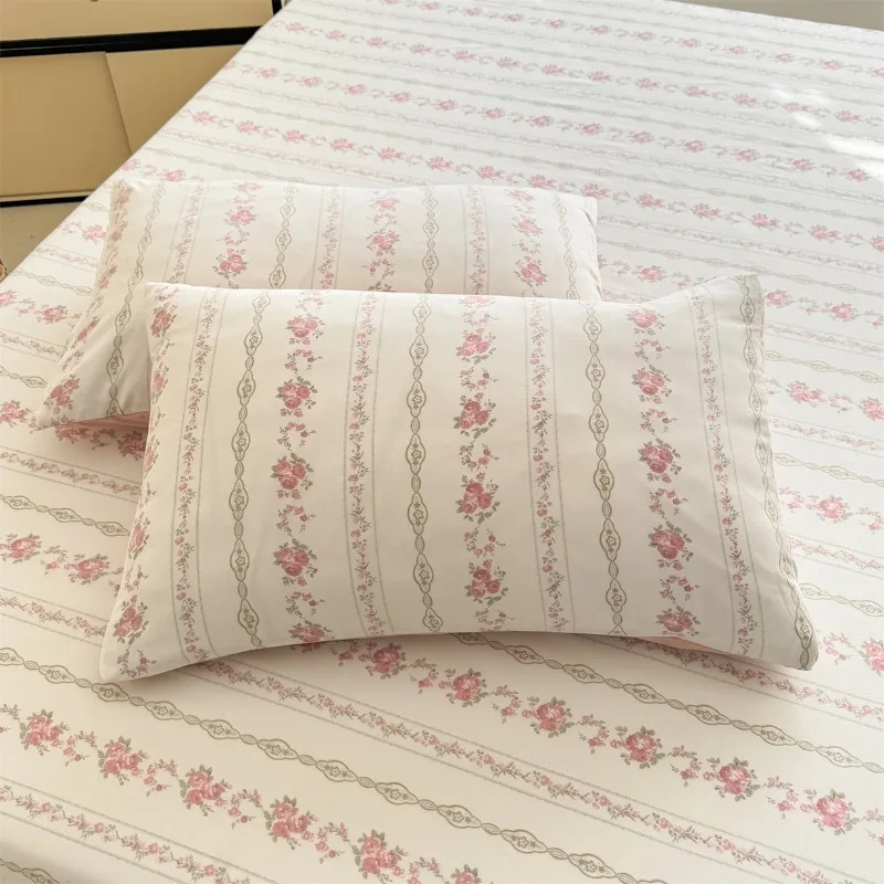 2025 Neuer waschbarer Einzelkissenbezug mit Blumenmuster, Doppelgarn-bedruckter Einzelkissenbezug für den Schlafsaal, kein Laken und Bettbezug