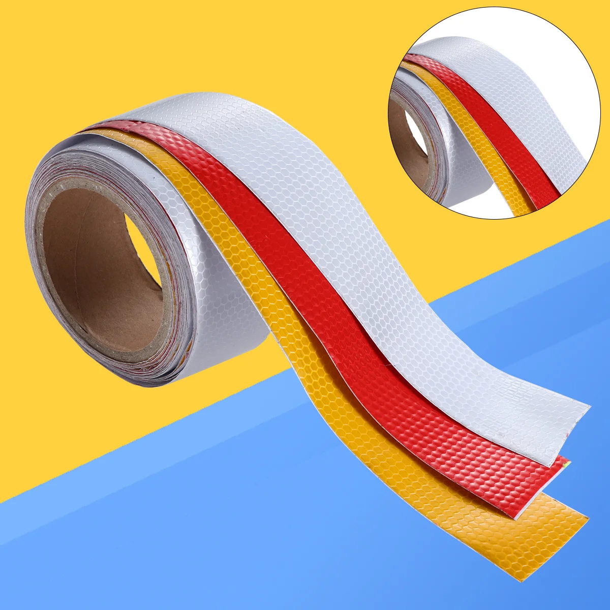 3 قطعة 3 لفات 300X5 سنتيمتر شريط عاكس تحذير خطر حاجز السلامة ملصق للبناء الطريق مناطق العمل مانعة لتسرب الماء الأحمر