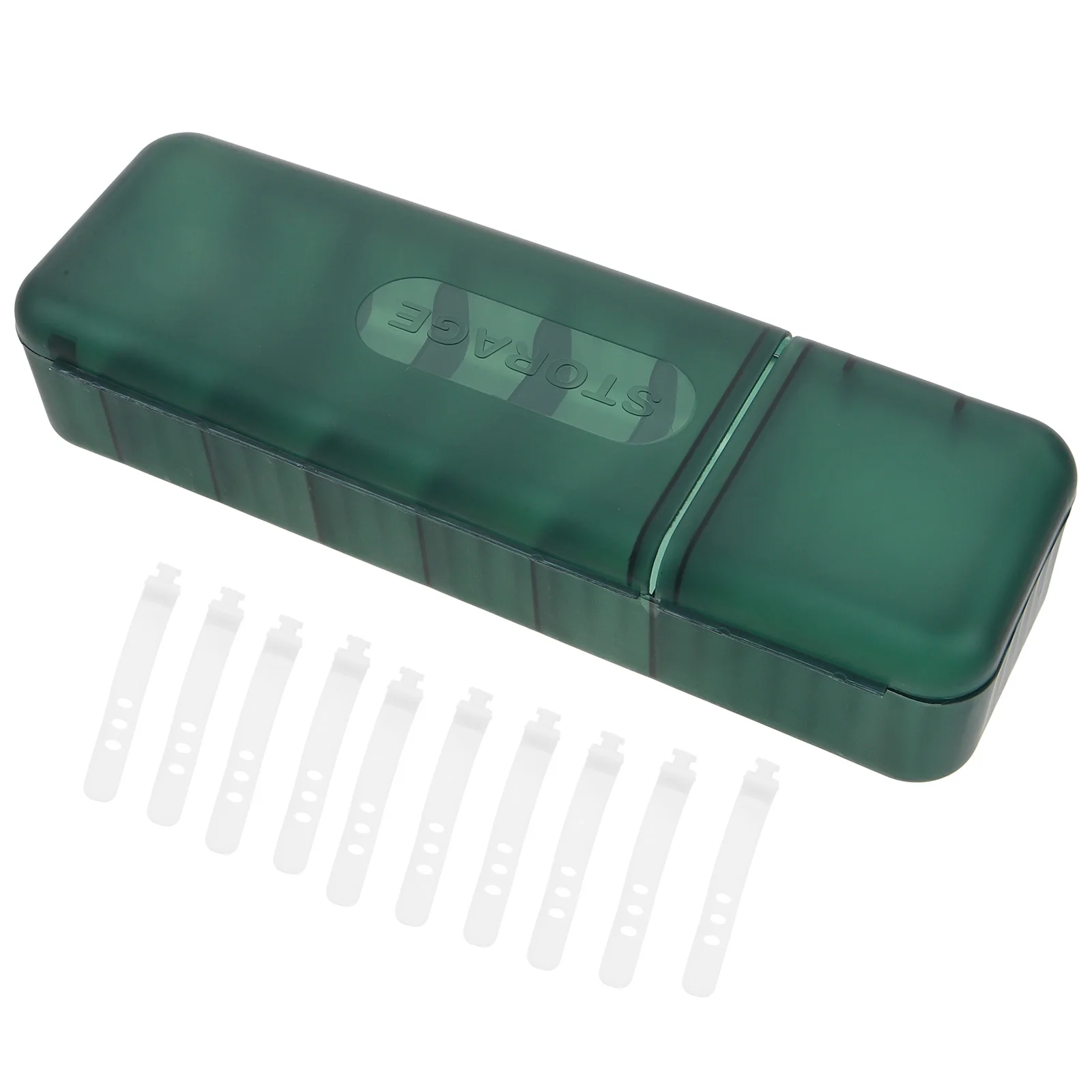 مجموعة واحدة من صندوق منظم كابلات البيانات، حامل سلك بتصميم غطاء متعدد المقصورات لإدارة الملحقات الإلكترونية للمكتب المنزلي