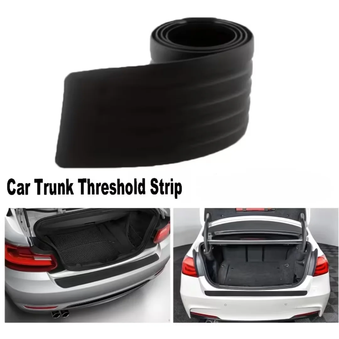 1PC Universal Car Rear Bumper Protector Sticker Trunk Sill Grard Rubber Strip Cover Protection Sticker cars and anti-scratch pad
