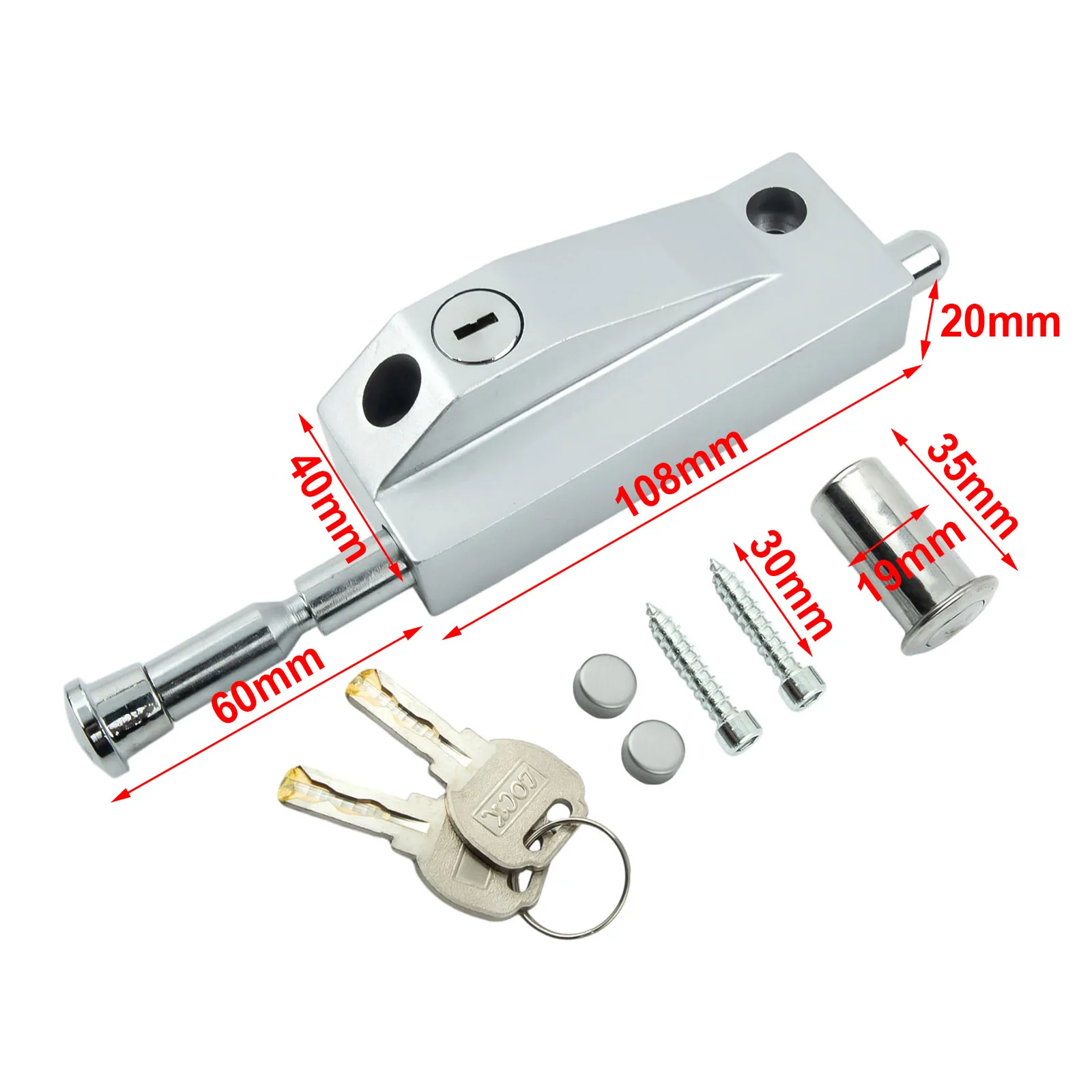 Household Hardware Latch Lock Garden Park Framed Door Revolving Door Stainless Steel Door High Quality Practical