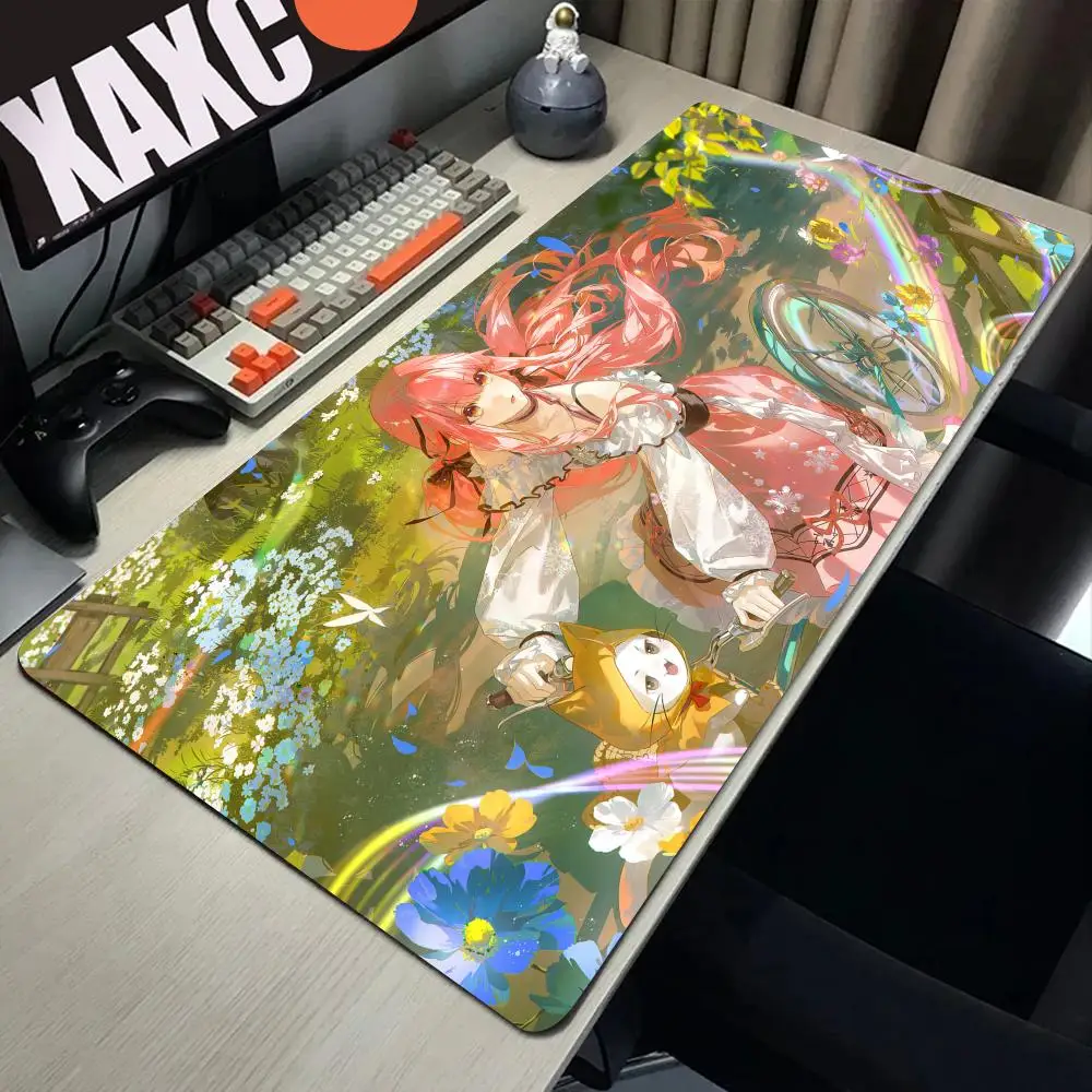 

Коврик для мыши с HD-принтом «Аниме-девушка», для ноутбука, геймеров, Infinity Kawaii, удлиненный настольный коврик HYBXAXC, для ПК, игровой, милый коврик для клавиатуры Nikki