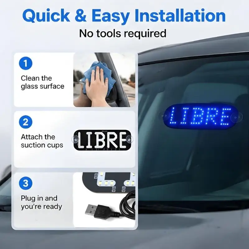 31BC Vehicle Cab LED Sign for Front Glass Availability Presentation