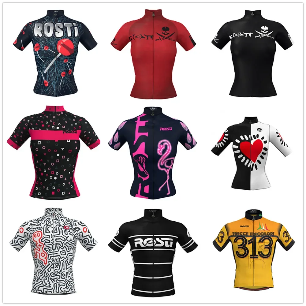 Rosti Cycling Jersey Woman Summer Bike Maillot Ciclismo Bicycle Clothing Road Mtb Cycling Jersey Top Quick-drying Ropa De Hombre