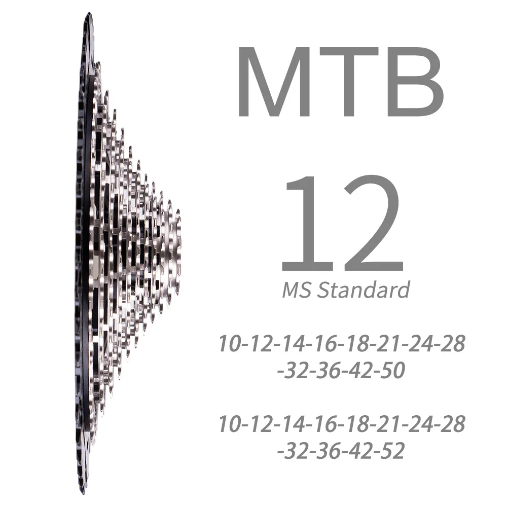 Ultimative 12-Gang MTB-Kassette ULT 10-50/52T MS Leichtgewicht Micro 12v Mountainbike-Freilauf K7 für M6100 M7100 M8100 – Detail 5