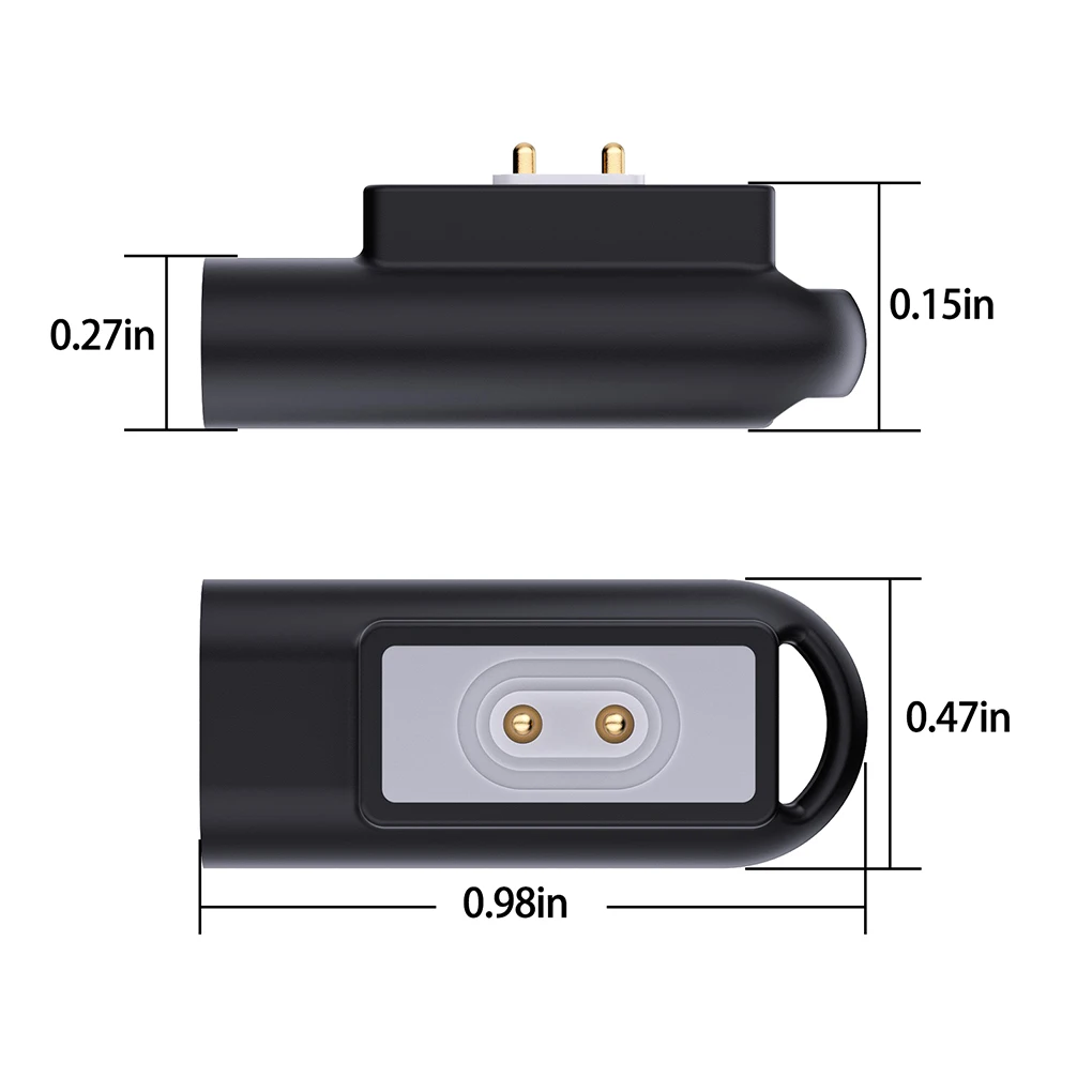 Para xiaomi banda 8 redmi banda inteligente 2 e redmi relógio 3 relógio inteligente carregador adaptador conector usb c 90 °   Adaptador de carregamento magnético
