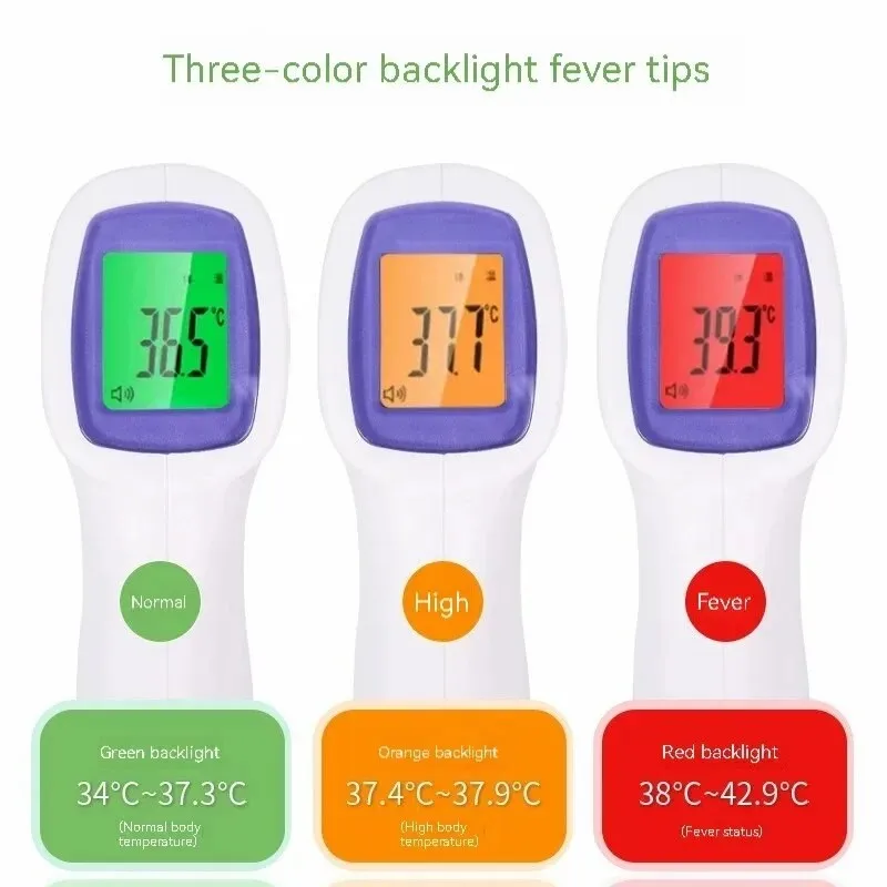 JUSTLANG Backlit Forehead Digital Thermometer Infrared Medical Thermometer Body Temperature Fever for Baby Adults