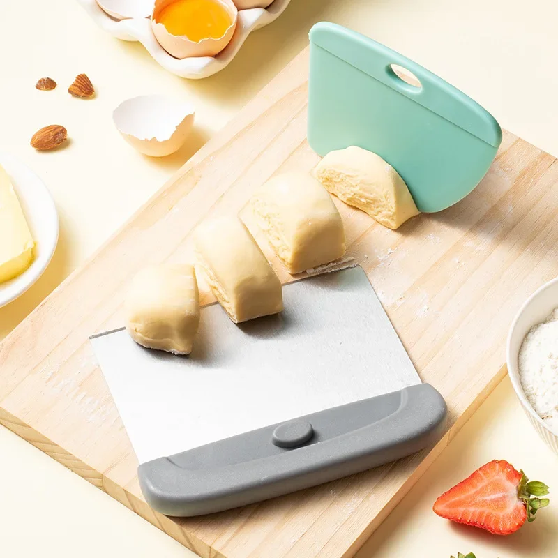 Stainless Steel Cake Baking Scraper Flour Cutter Dough Milk Sugar Cutting Knife Cream Scraping Knife Kitchen Baking Tools