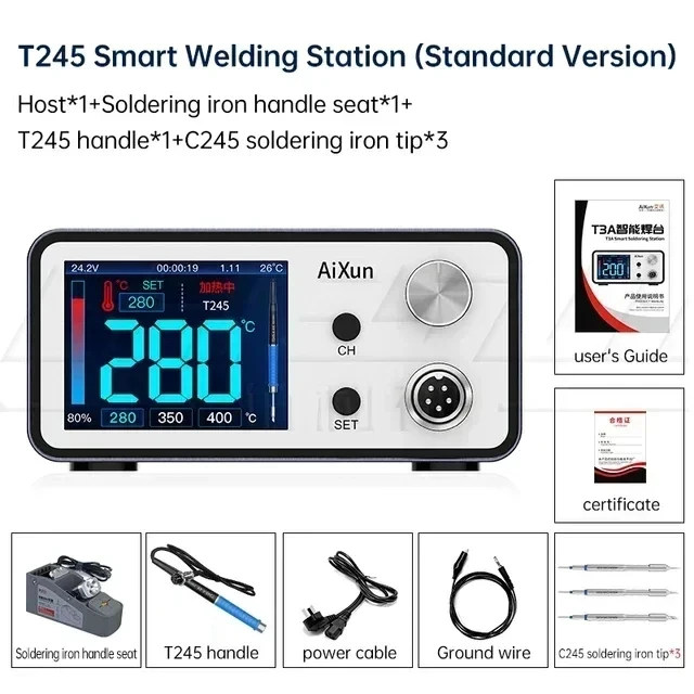 AIXUN T3A T3B Intelligent Soldeerstation Lassen T115/T210/T245/T12 Rework Station T3AS T3BS voor PCB BGA Soldeergereedschap - afbeelding 1